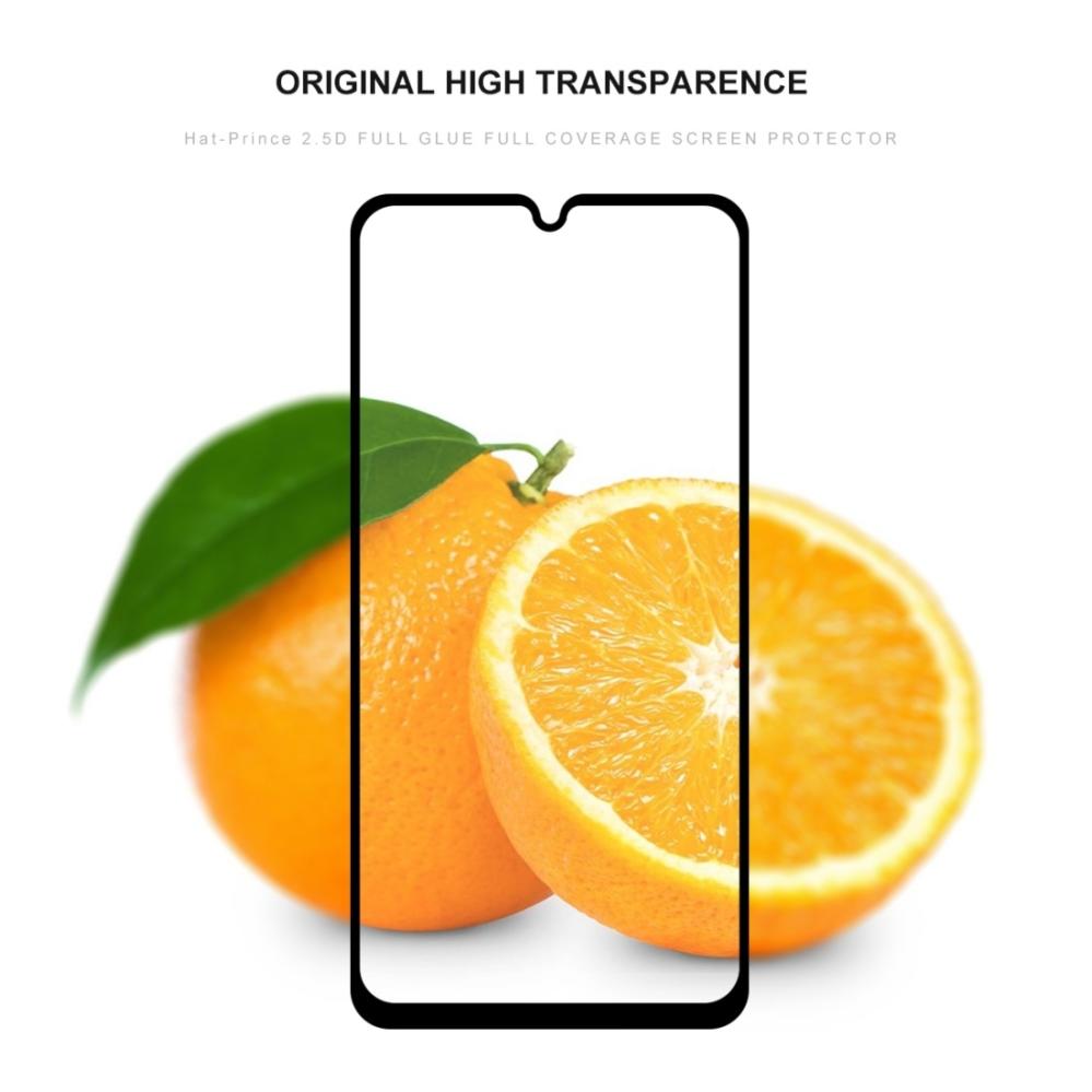 Skärmskydd med Svart ram för Motorola Moto G8 Plus av härdat glas