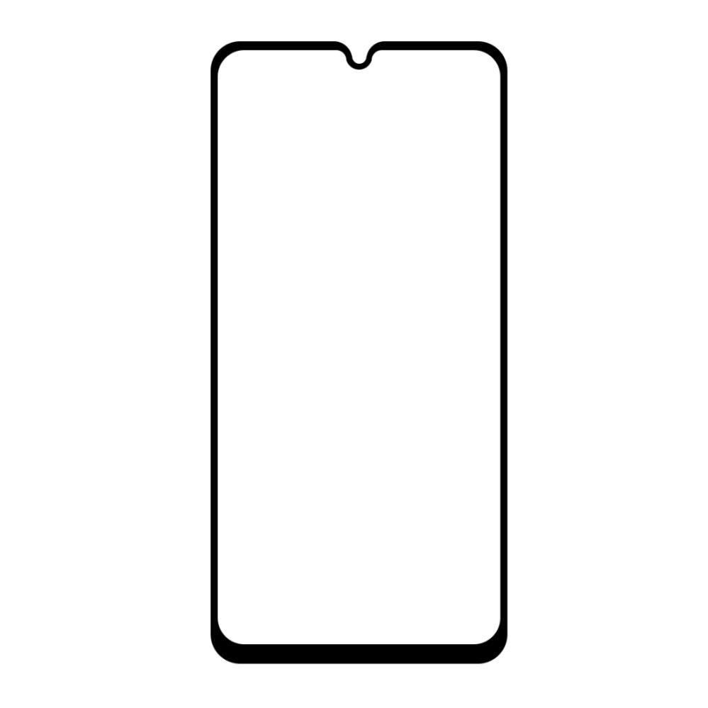 Skärmskydd med Svart ram för Motorola Moto G8 Plus av härdat glas