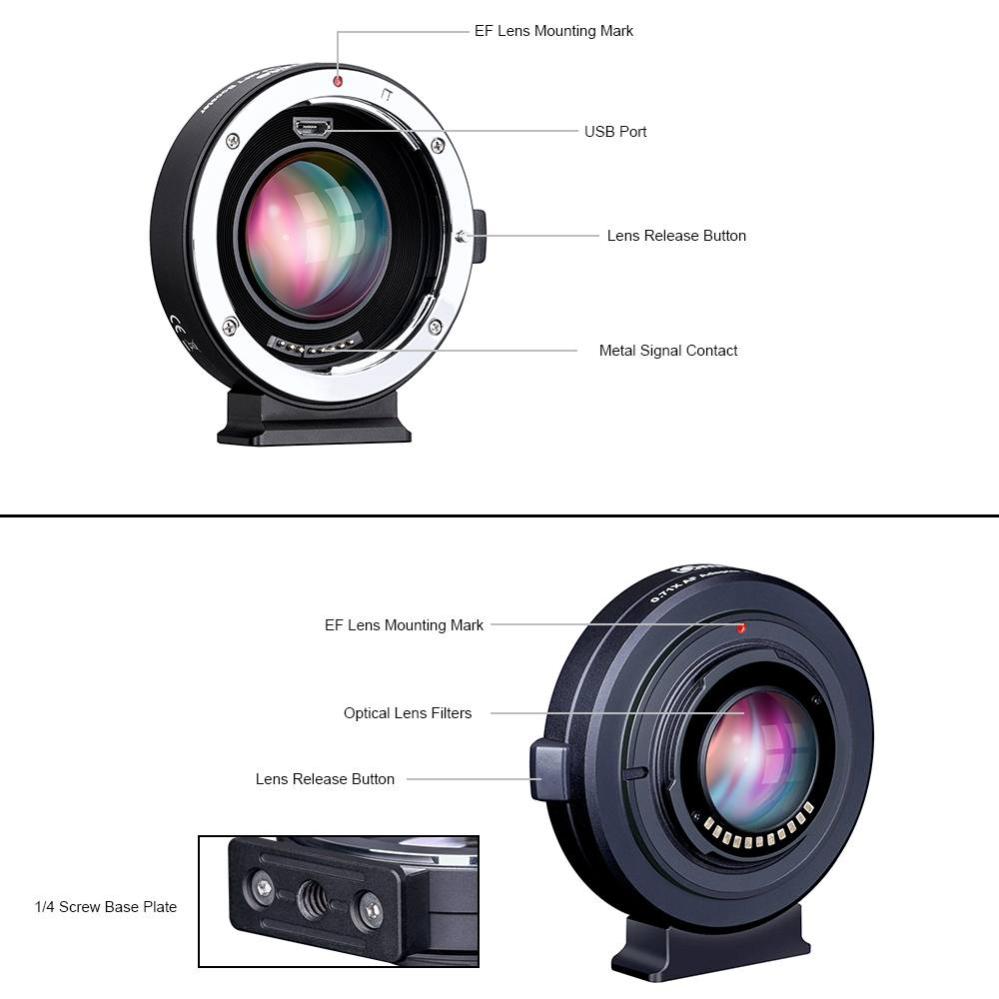 Commlite Objektivadapter 0.71x till Canon EF/EF-S Objektiv för M4/3 Kamera