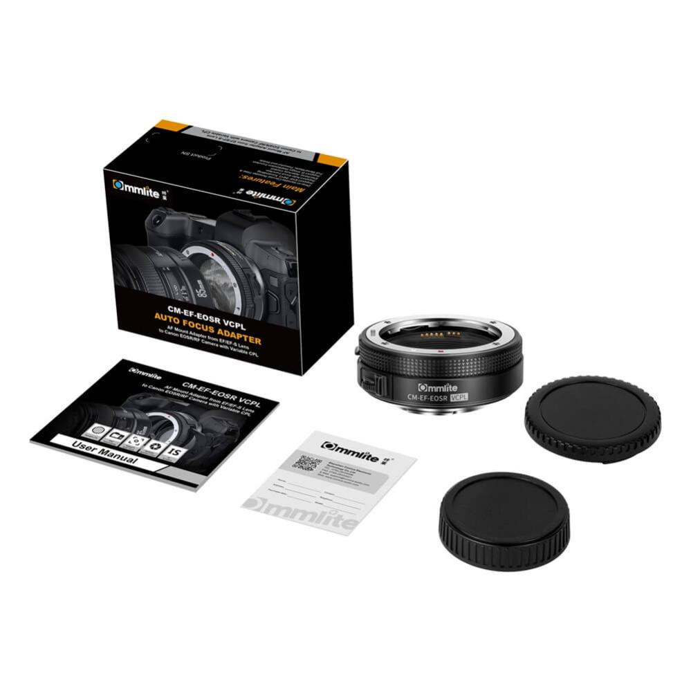 Commlite Objektivadapter elektr till Canon EF/EF-S för Canon R Kamera CPL