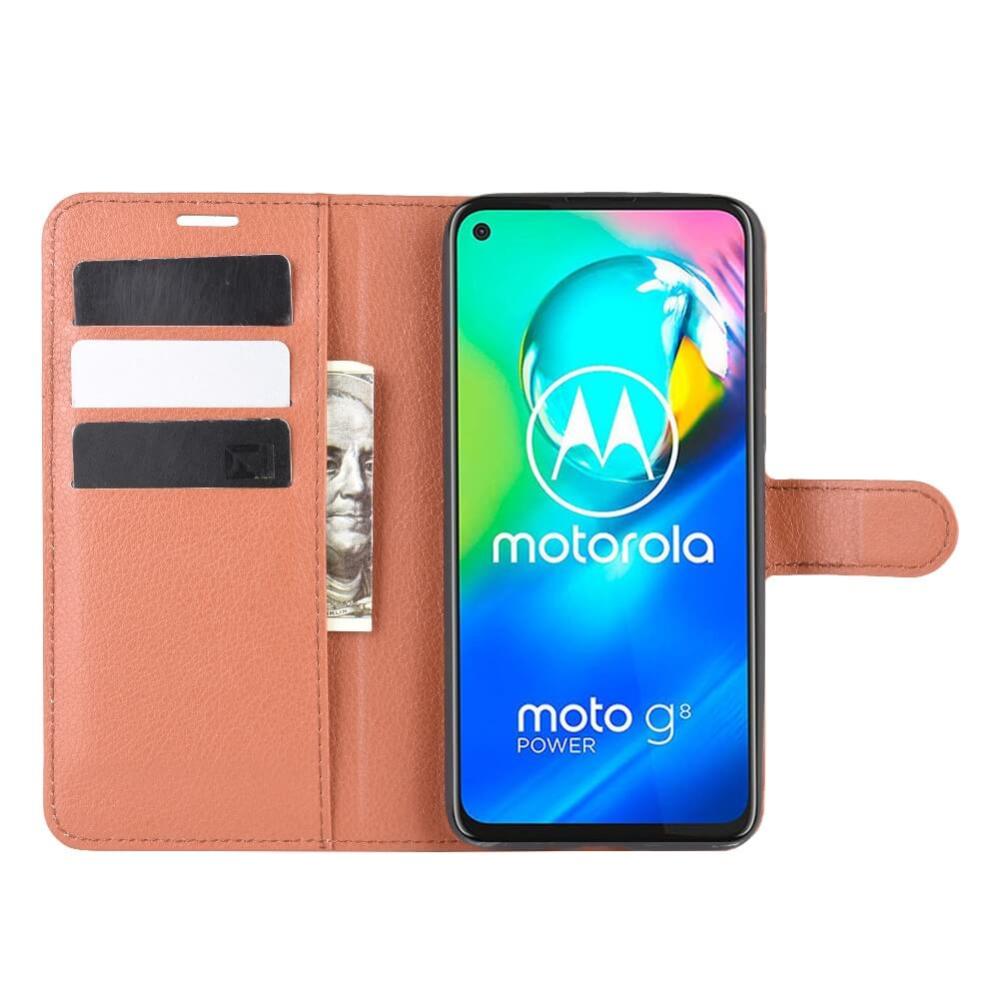 Plånboksfodral för Motorola Moto G8 Power Brun
