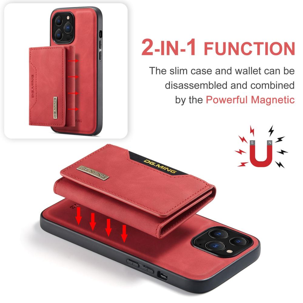 DG.MING 2 i 1 Vikbar plånbok & magnetiskt skal för iPhone 13 Pro