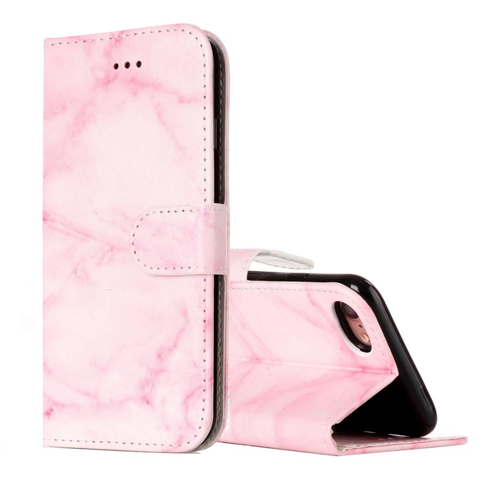 Plånboksfodral för iPhone 7/8 - Rosa marmor