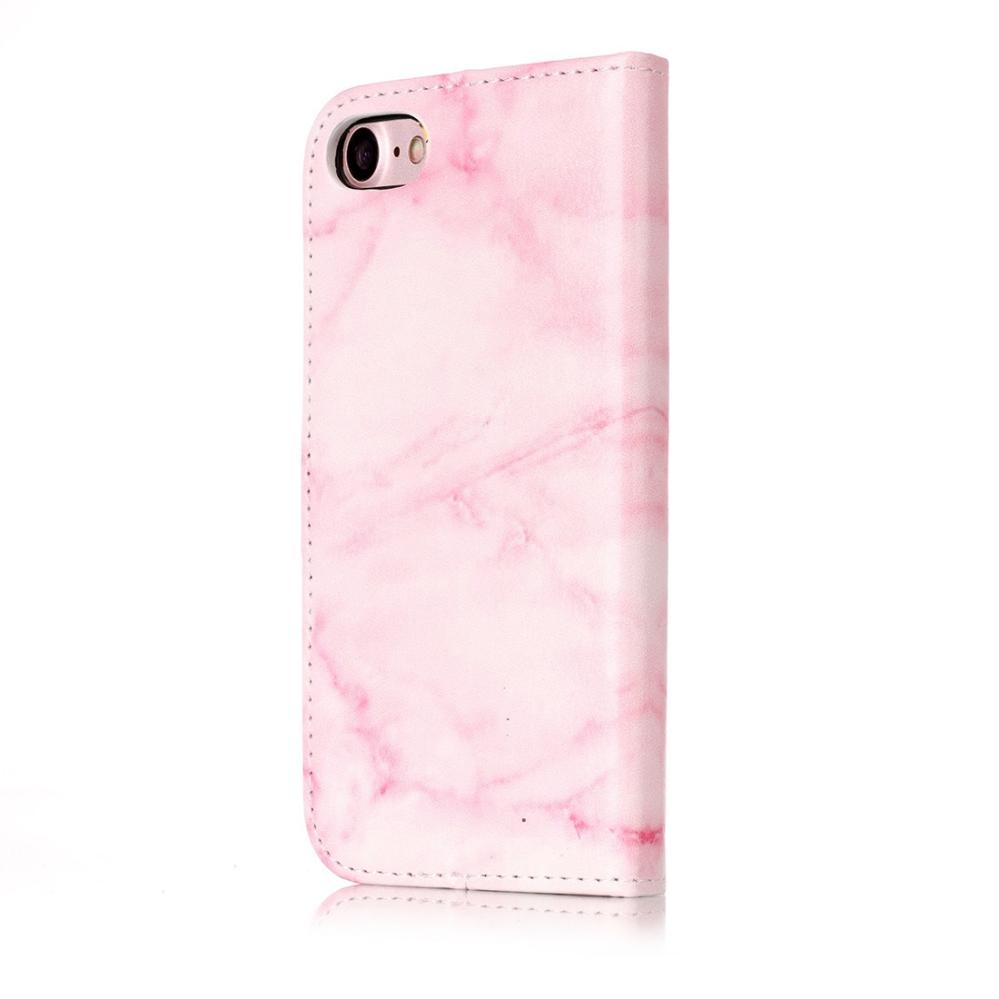 Plånboksfodral för iPhone 7/8 - Rosa marmor