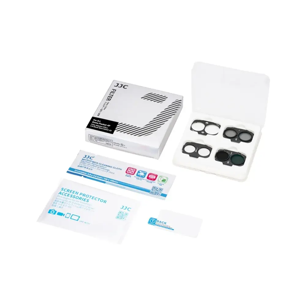  JJC F-M4P magnetiskt filterkit för DJI Osmo Pocket 4P – CPL, ND2–32 & Black Mist från Kamda – snabb leverans och trygg e-handel