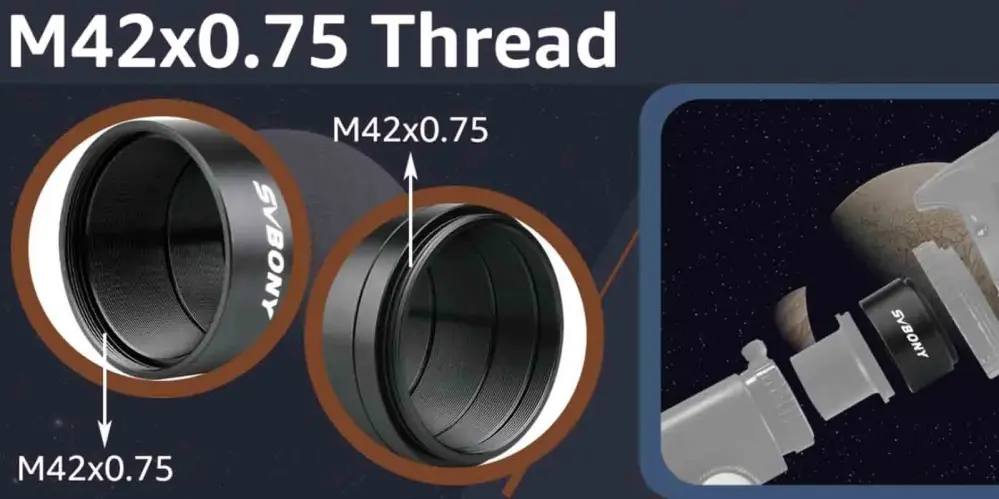  Svbony SV129 förlängningsringar T2/M42 – 5, 10 och 30 mm från Kamda – snabb leverans och trygg e-handel