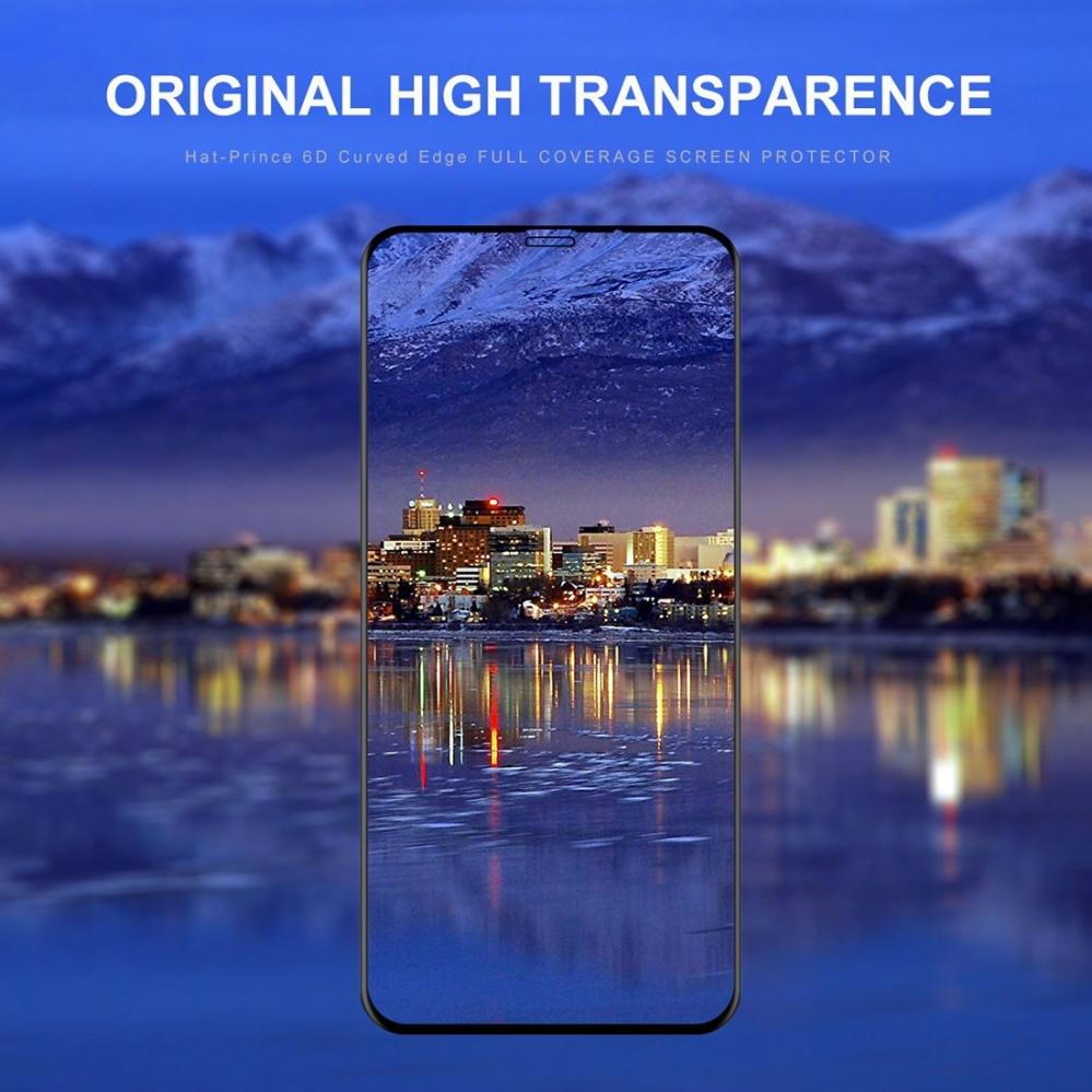 Skärmskydd med Svart ram för iPhone XR av härdat glas