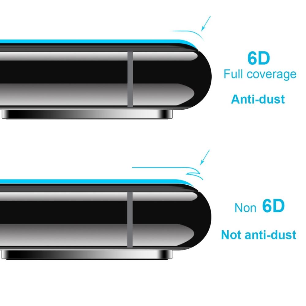 Skärmskydd med Svart ram för iPhone XR av härdat glas