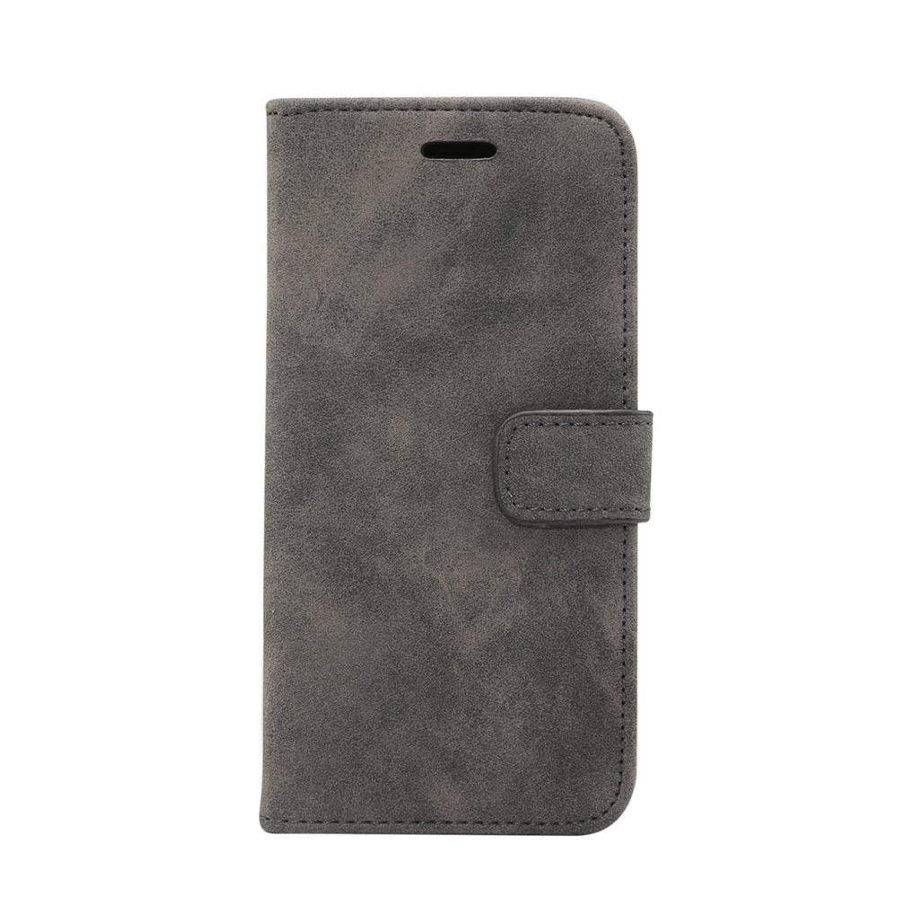  Plånboksfodral för iPhone XR - Svart/grå med mockakänsla