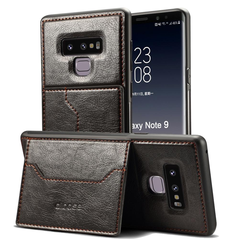 Dibase för Galaxy Note 9 - Skal med kortplats för PU-läder