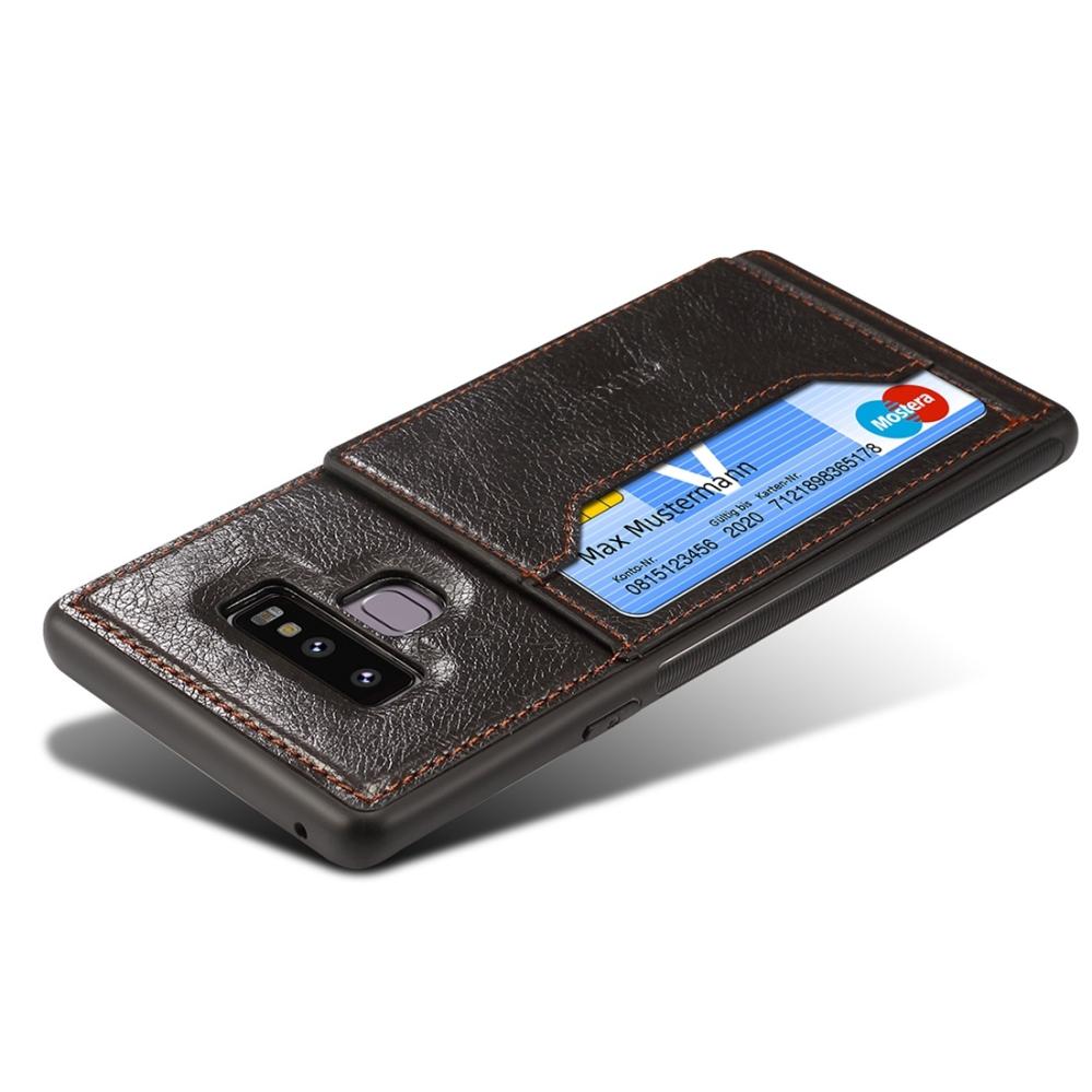 Dibase för Galaxy Note 9 - Skal med kortplats för PU-läder