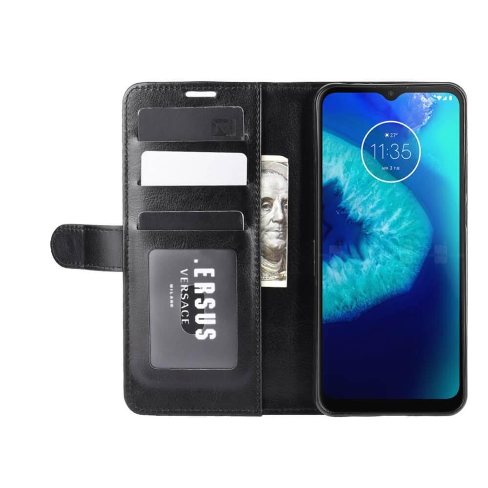 Plånboksfodral för Motorola Moto G8 Power Lite R64 Svart