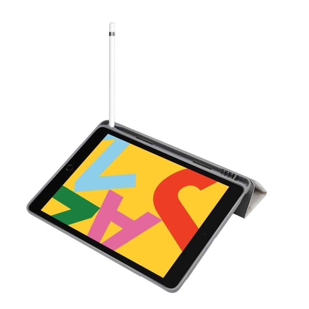 Fodral för iPad 10.2 med blå marmormönster