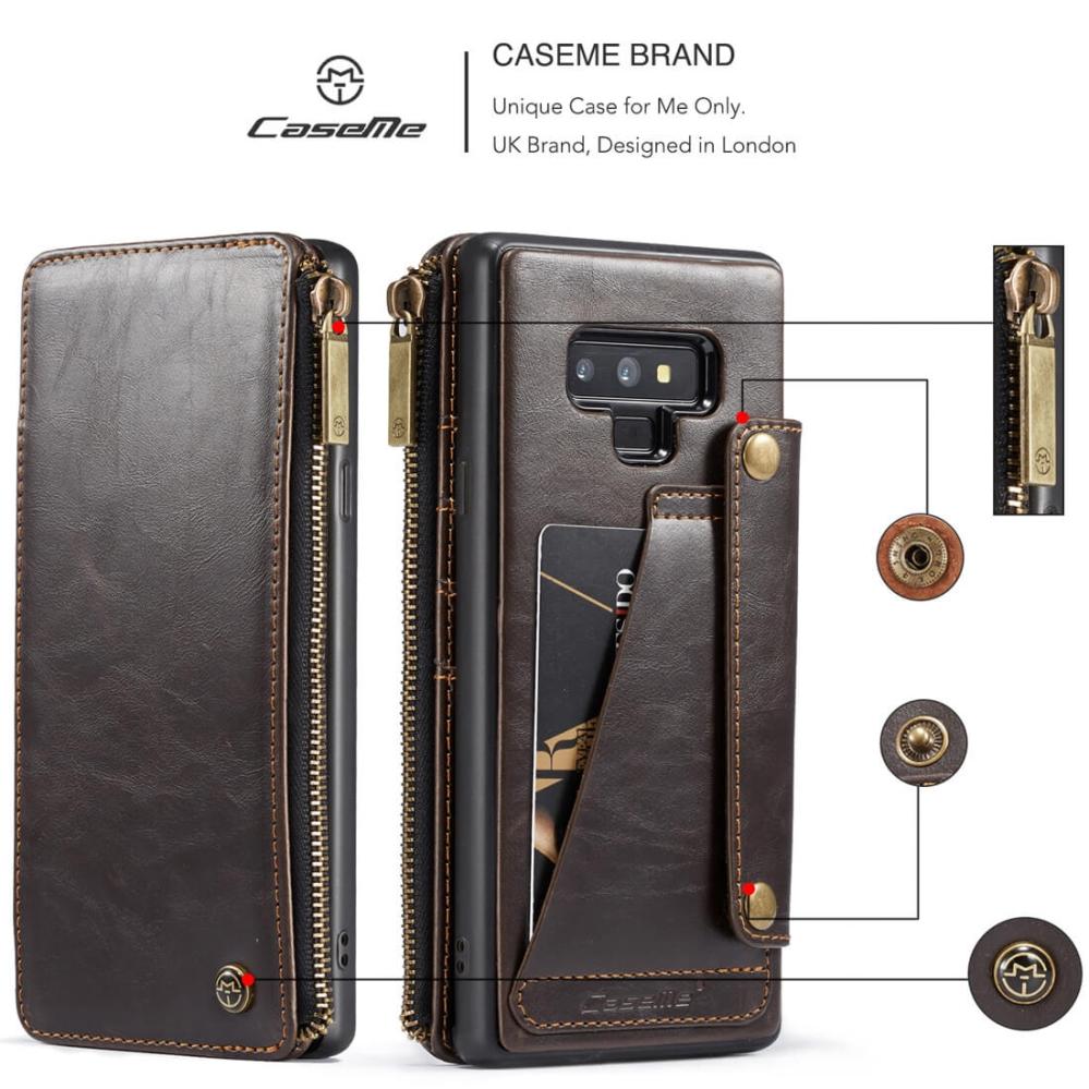 CaseMe Fodral 3 i 1 för Galaxy Note 9 - Plånboksfodral, plånbok och skal