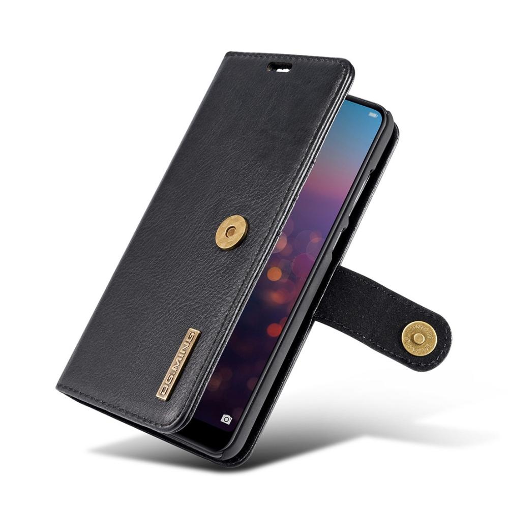 DG.MING Plånboksfodral med magnetskal för Huawei P20 Pro Svart