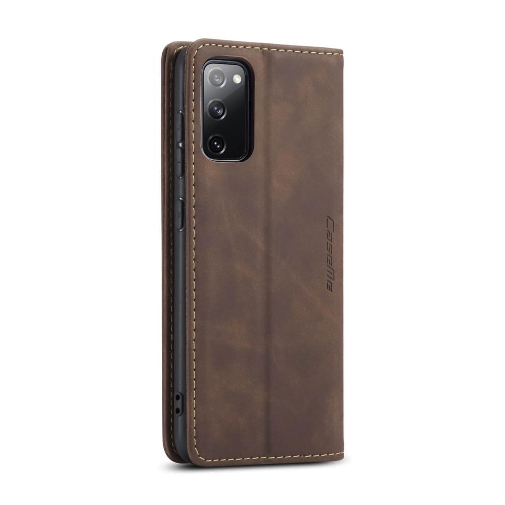 CaseMe Plånboksfodral Brun med kortplats för Galaxy S20 FE
