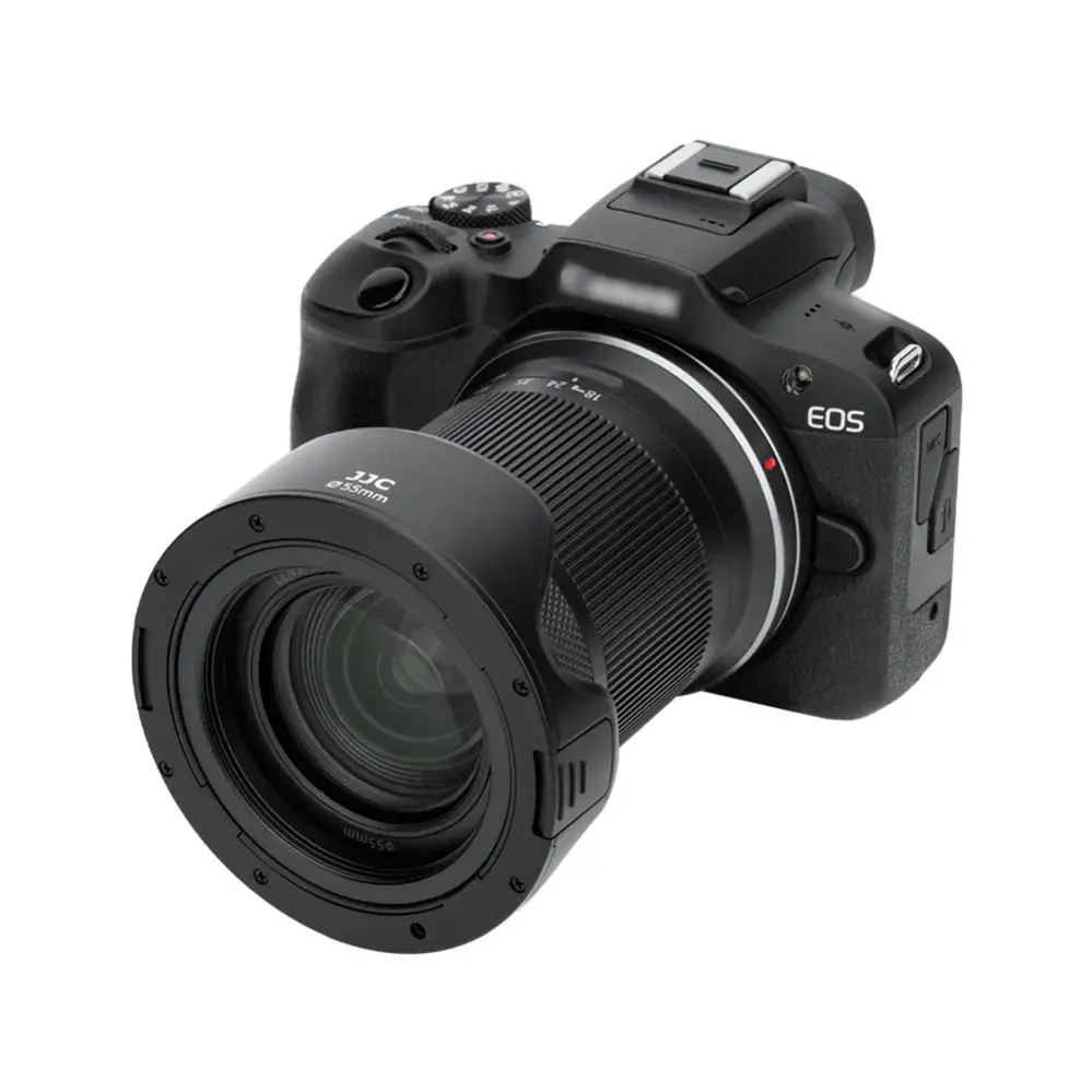  JJC LH-Q55 motljusskydd med adapterring – skyddar mot ströljus och stötar från Kamda – snabb leverans och trygg e-handel