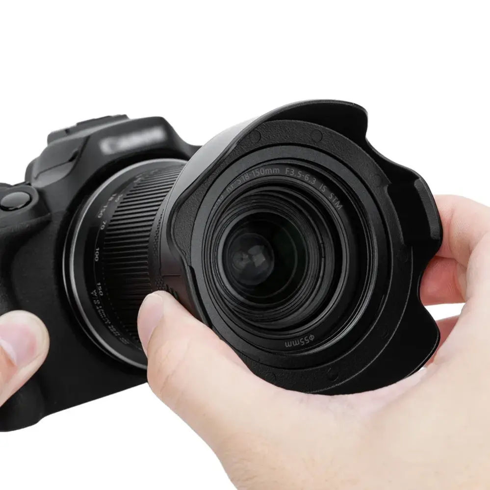  JJC LH-Q55 motljusskydd med adapterring – skyddar mot ströljus och stötar från Kamda – snabb leverans och trygg e-handel