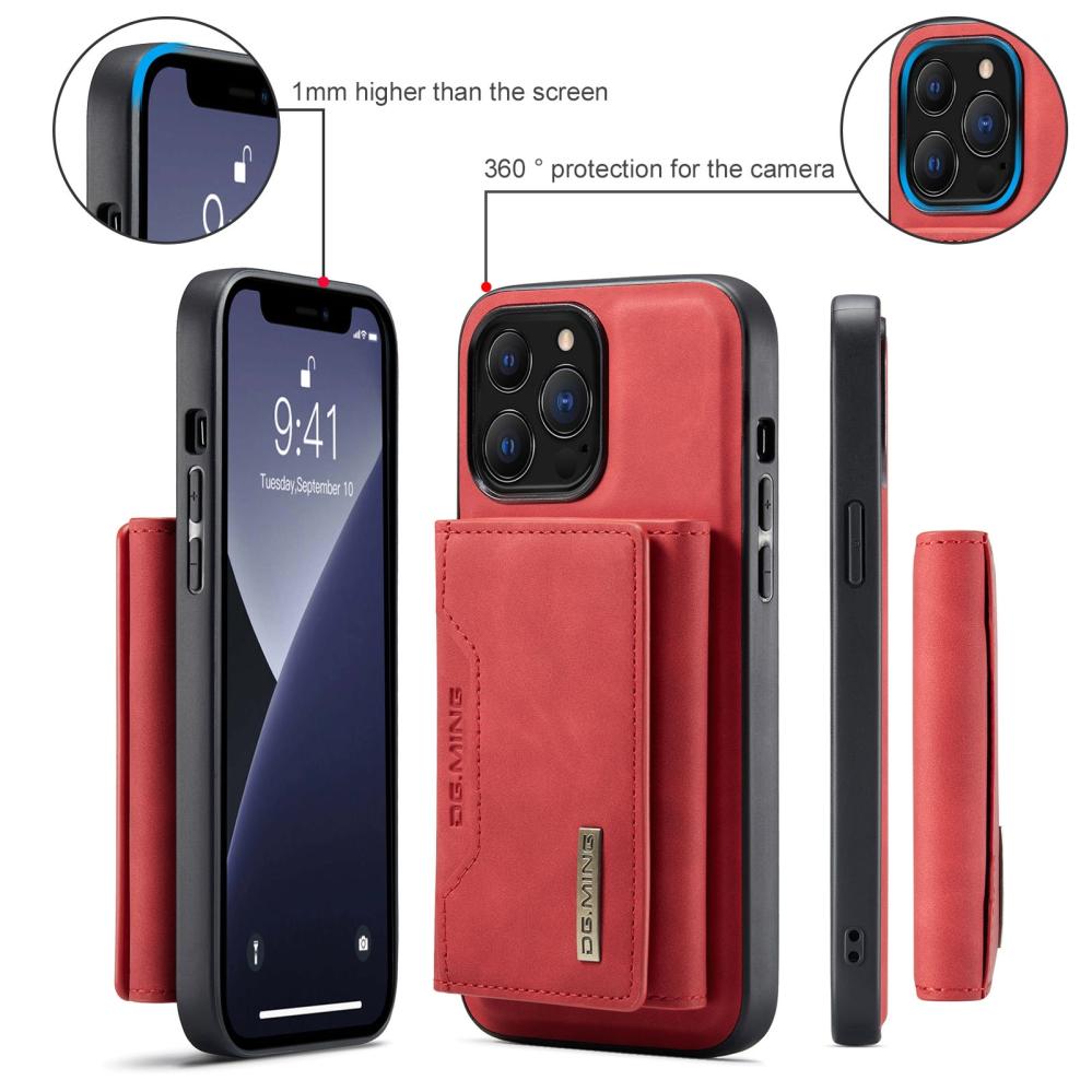 DG.MING 2 i 1 Vikbar plånbok & magnetiskt skal för iPhone 13 Pro