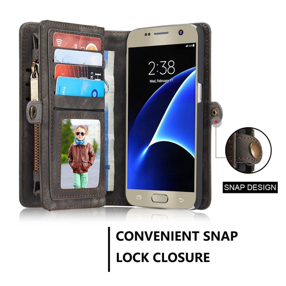 CaseMe Plånboksfodral med magnetskal för Galaxy S7