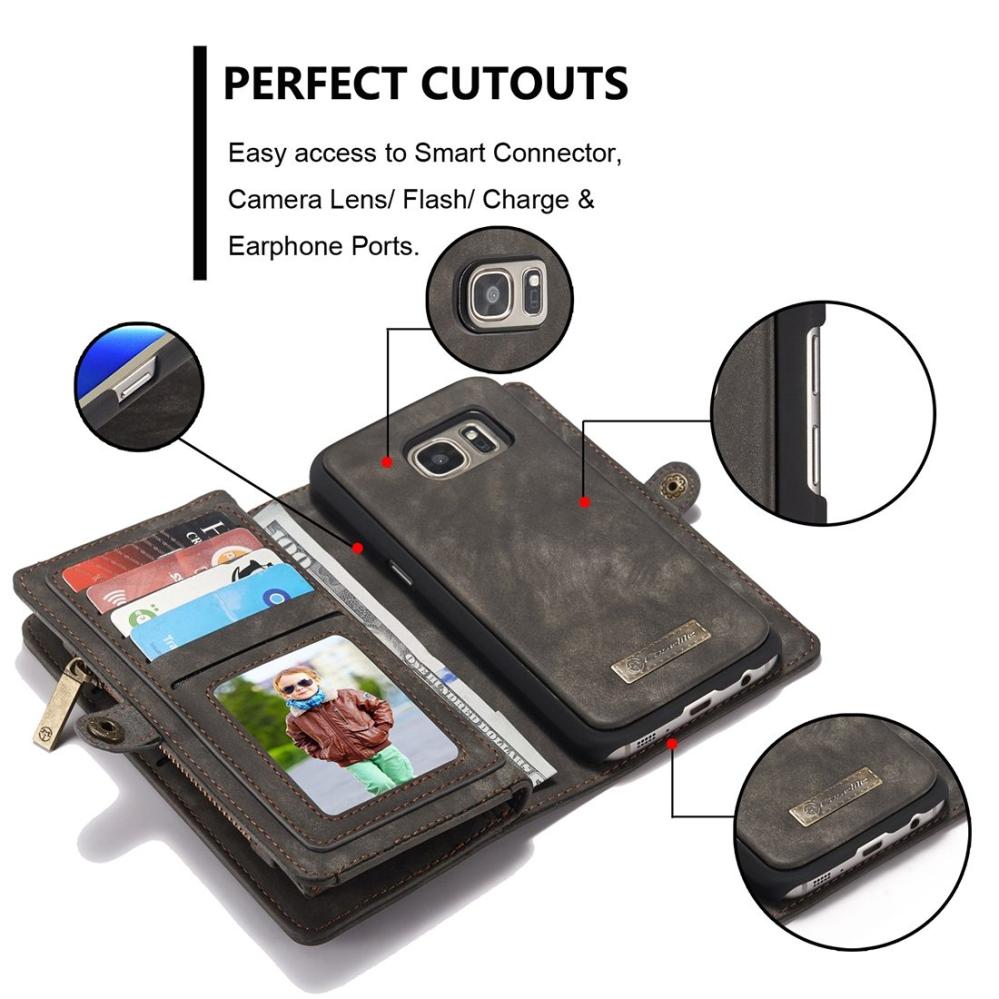 CaseMe Plånboksfodral med magnetskal för iPhone 7/8 Grå