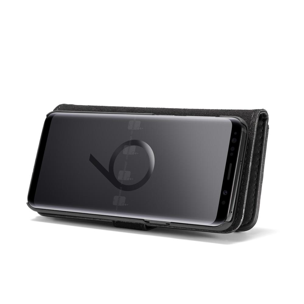 DG.MING Plånboksfodral med magnetskal för Galaxy S9 Svart