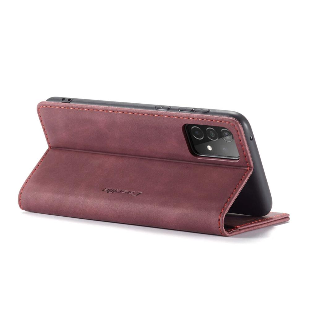 CaseMe Plånboksfodral Vinröd med kortplats för Galaxy A52 4G/5G