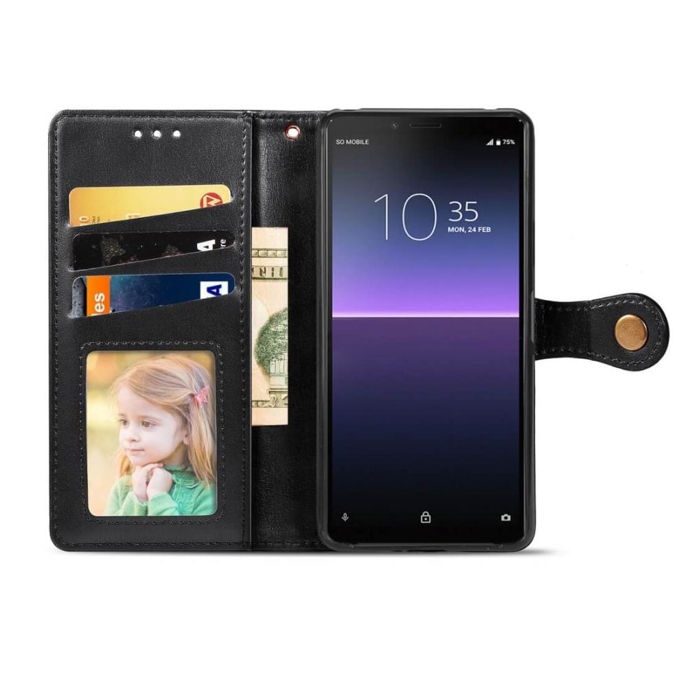 Plånboksfodral för Sony Xperia 10 II Svart
