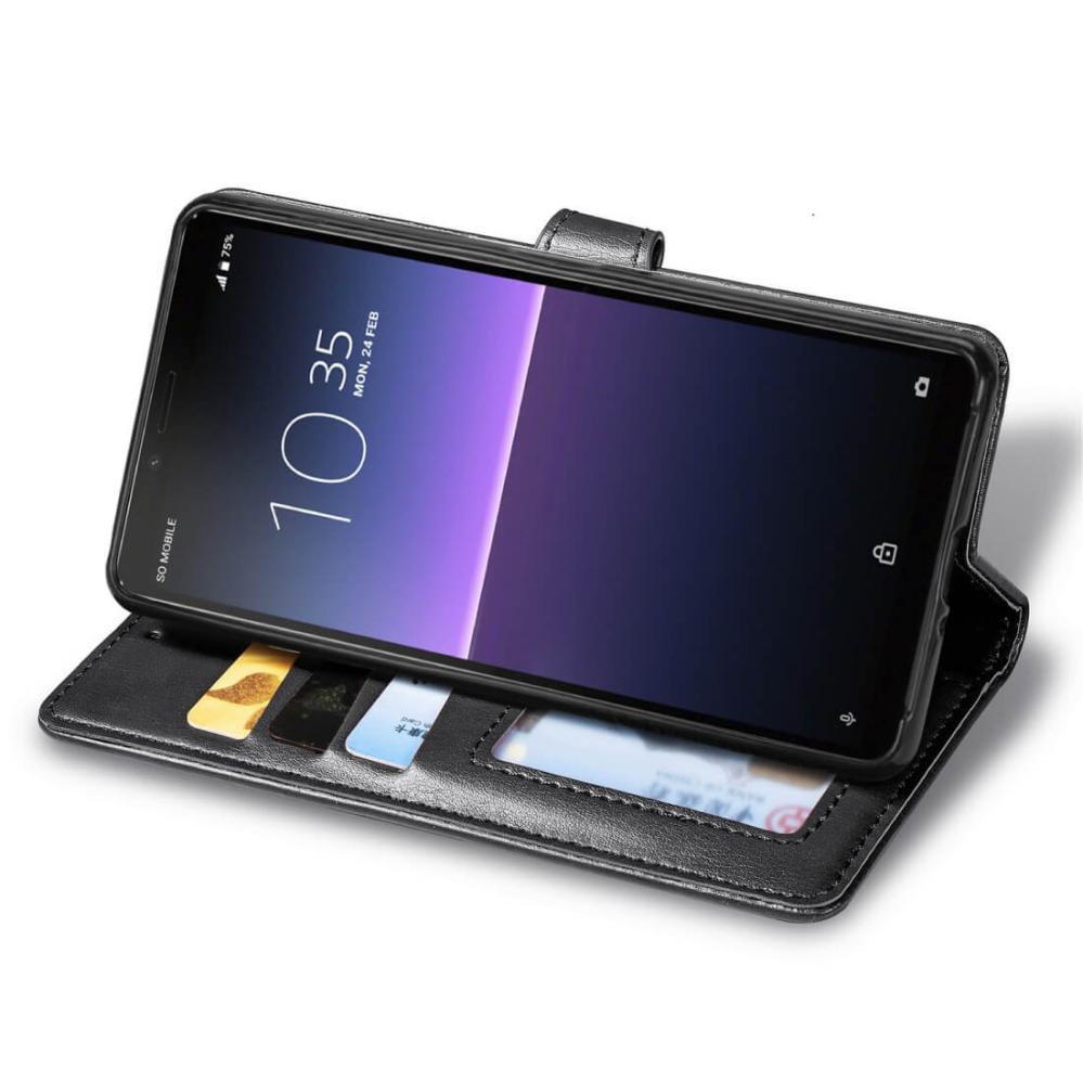 Plånboksfodral för Sony Xperia 10 II Svart