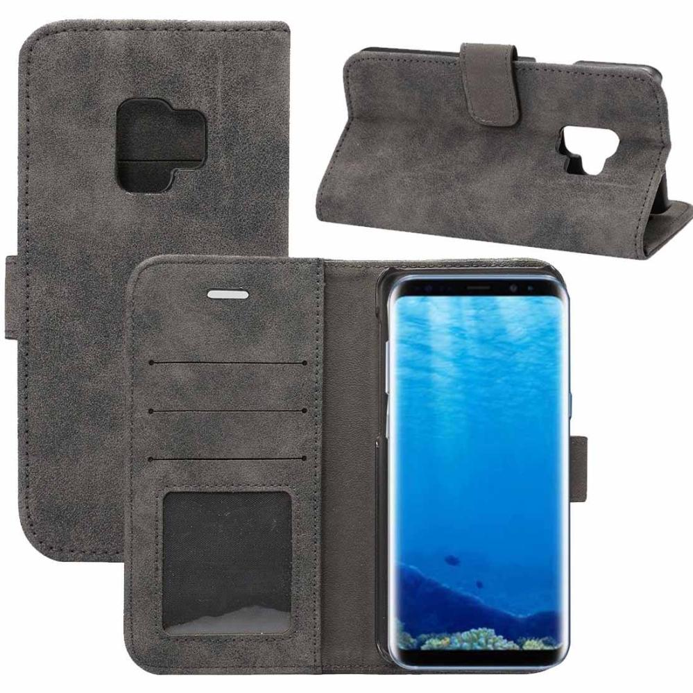 Plånboksfodral för Galaxy S9 Grå - Med kortplatser och sedelfack