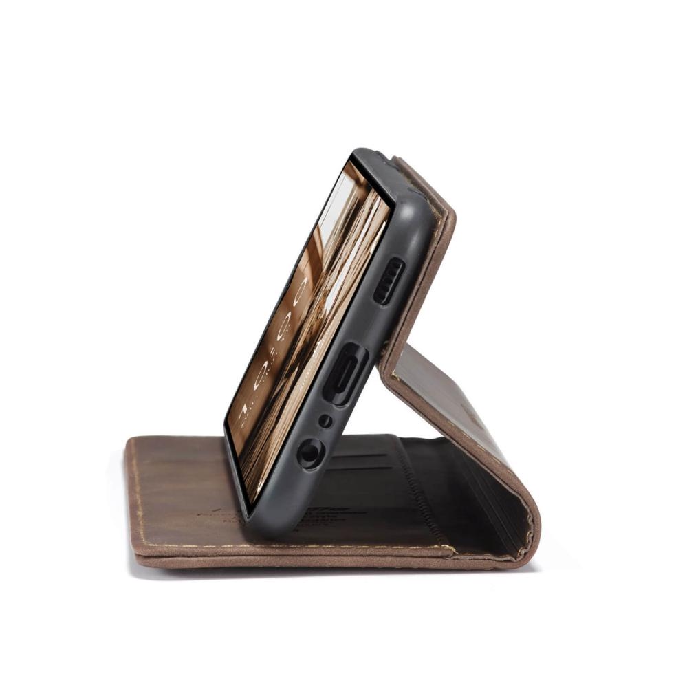 CaseMe Plånboksfodral med kortplats för Samsung Galaxy A14 5G/4G kaffe
