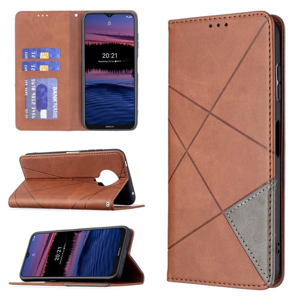 Plånboksfodral för Nokia G20/G10 Brun & Grå mönster