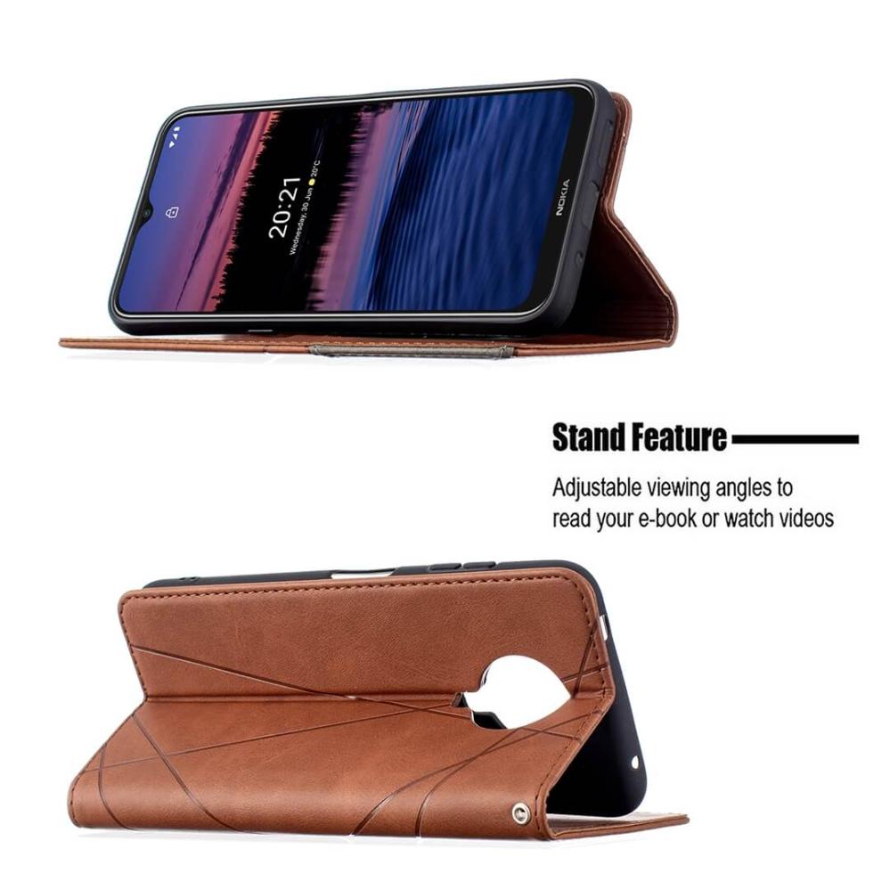 Plånboksfodral för Nokia G20/G10 Brun & Grå mönster