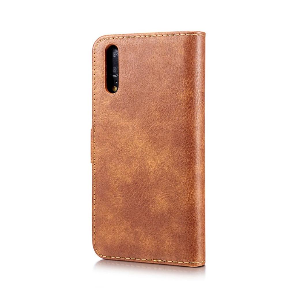DG.MING Plånboksfodral med magnetskal för Huawei P20 Brun