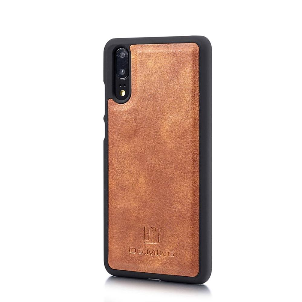DG.MING Plånboksfodral med magnetskal för Huawei P20 Brun