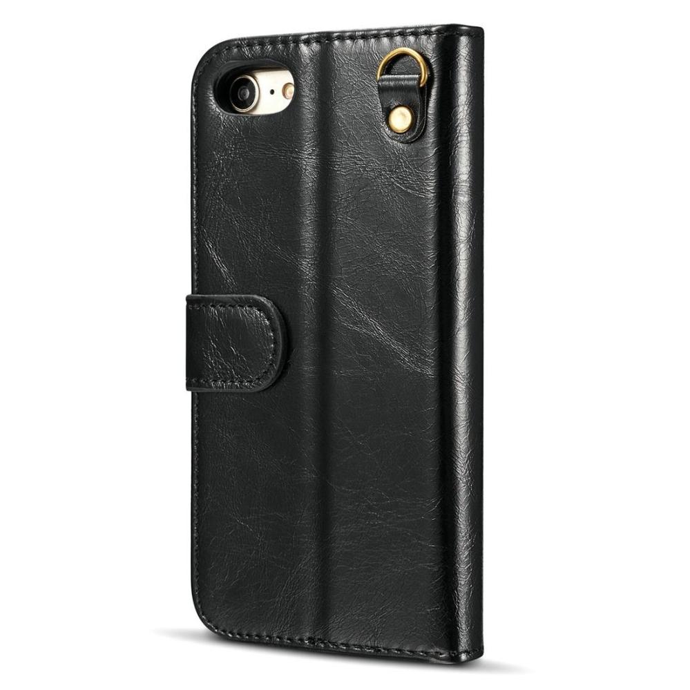 Plånboksfodral med magnetskal äkta läder för iPhone 7/8 - DG.MING