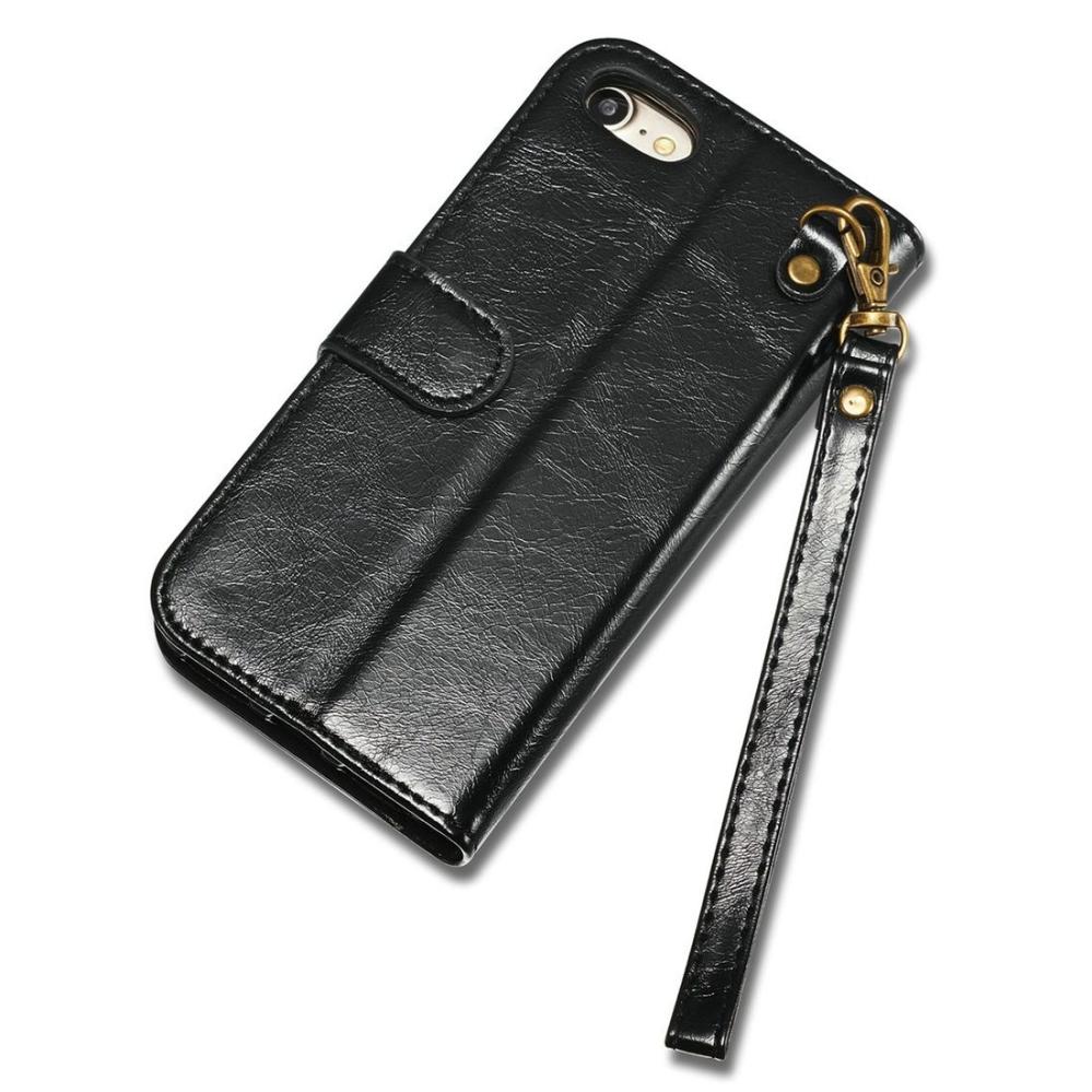 Plånboksfodral med magnetskal äkta läder för iPhone 7/8 - DG.MING