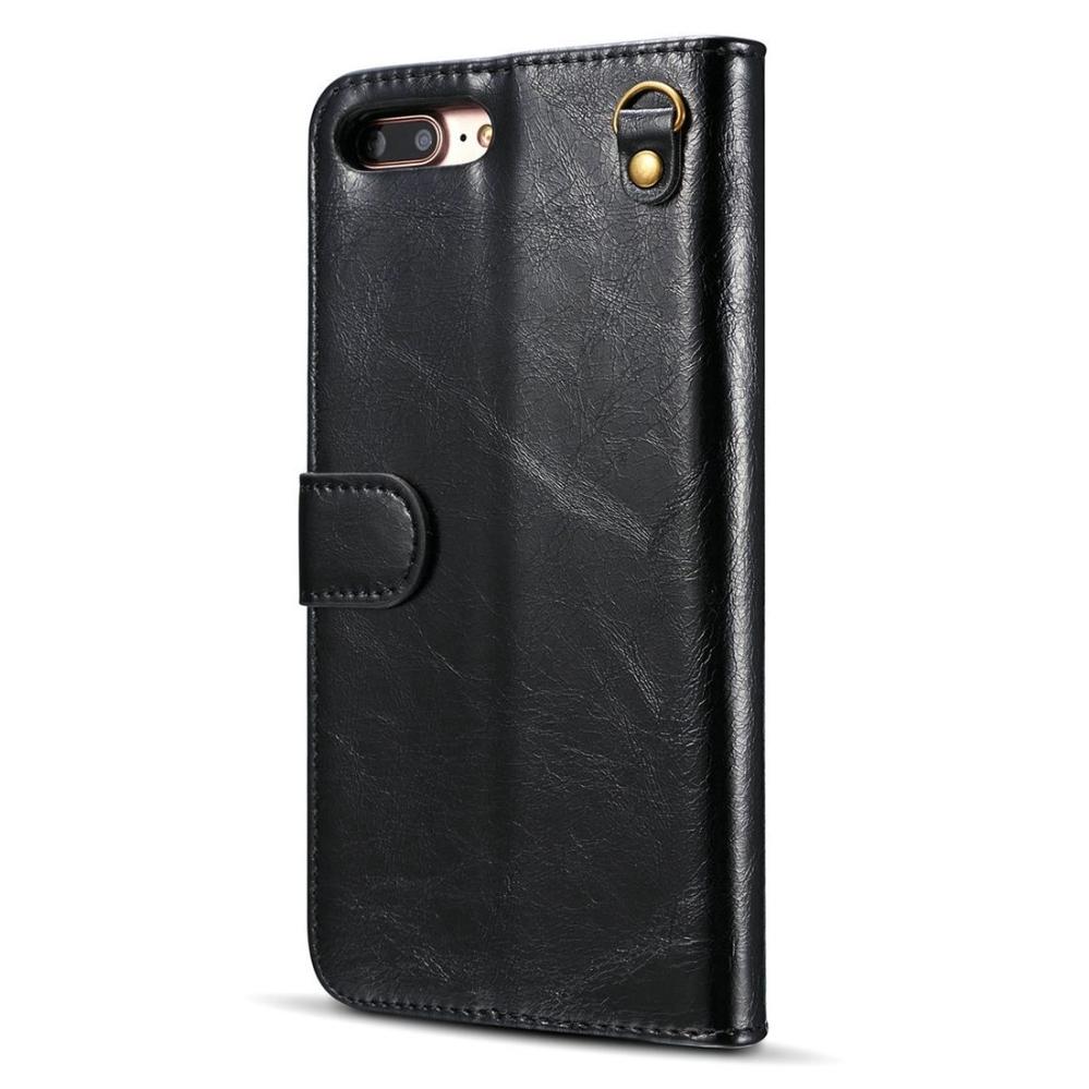 Plånboksfodral med magnetskall äkta läder för iPhone 7/8 Plus - DG.MING