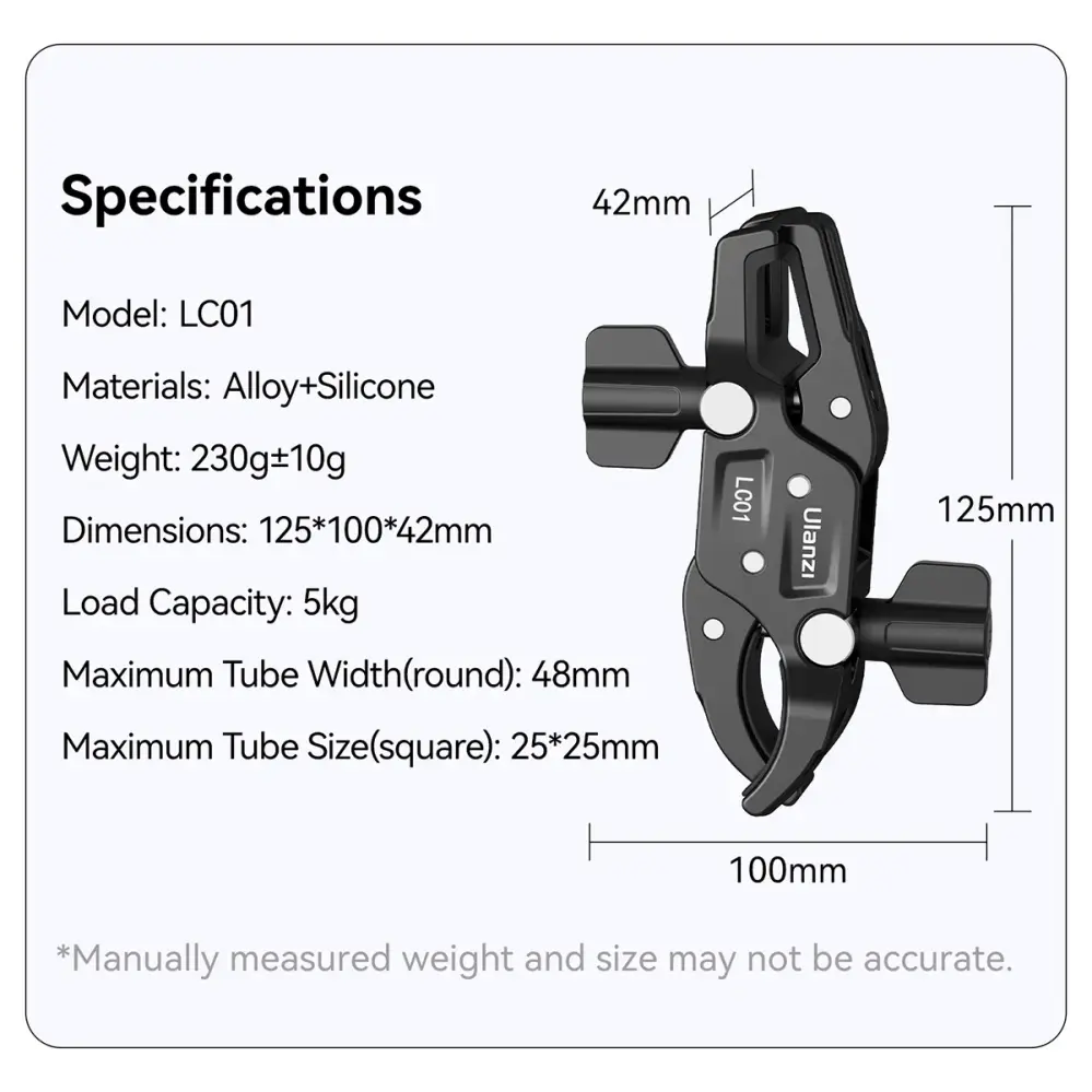 Ulanzi LC01 Super Clamp för studiostativ