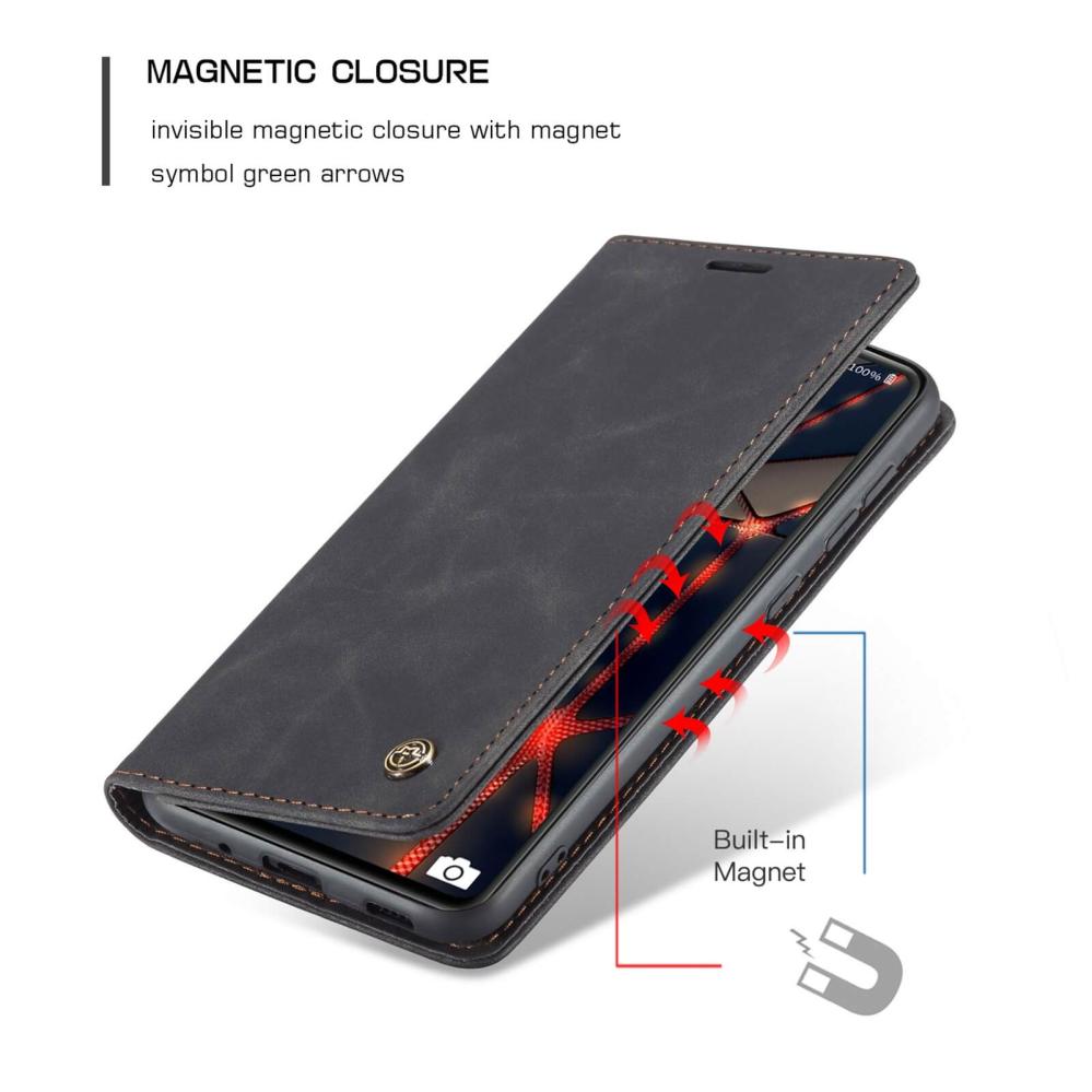 CaseMe Plånboksfodral Svart med kortplats för Samsung Galaxy S20 FE