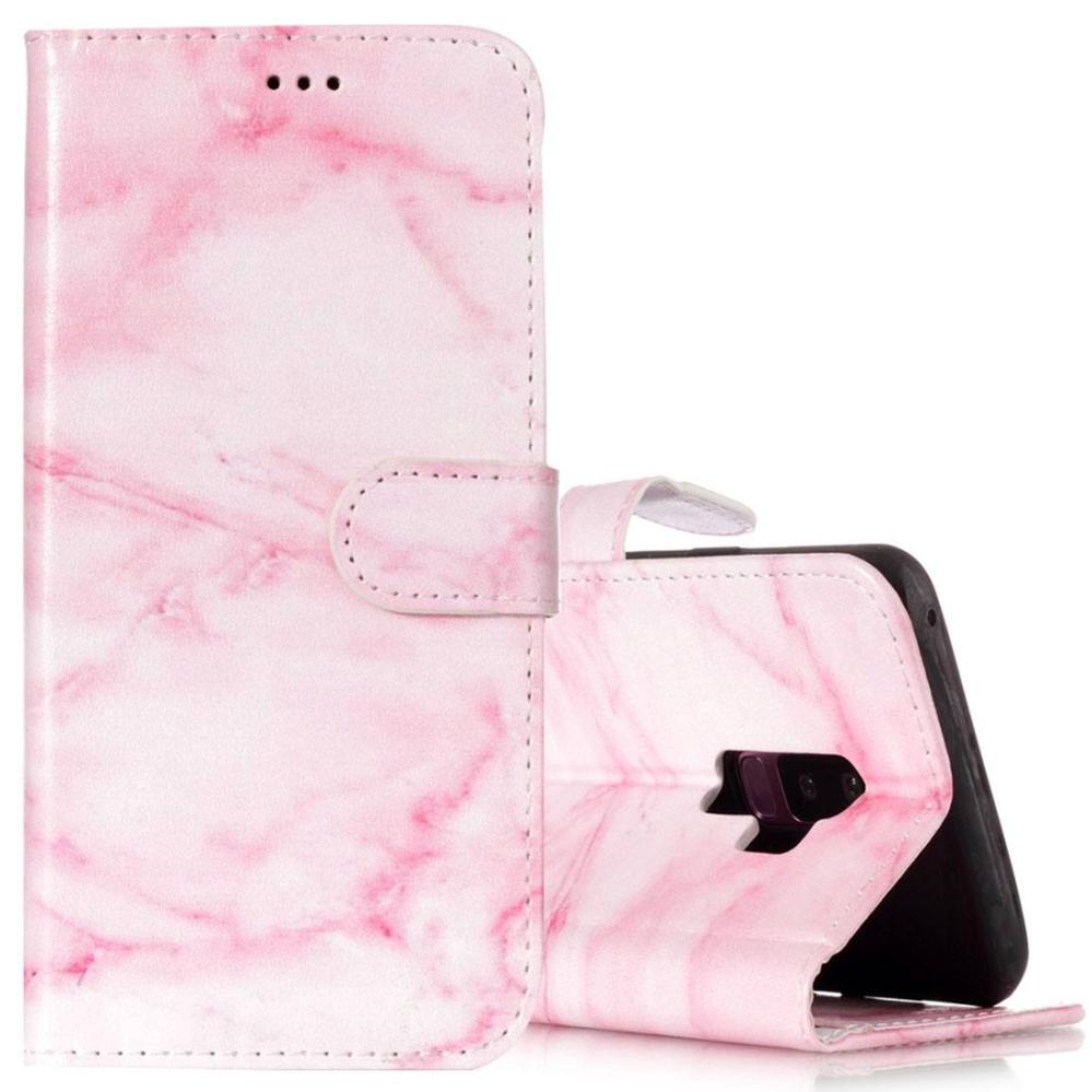  Plånboksfodral för Galaxy S9 Plus Rosa med kortplatser och fack