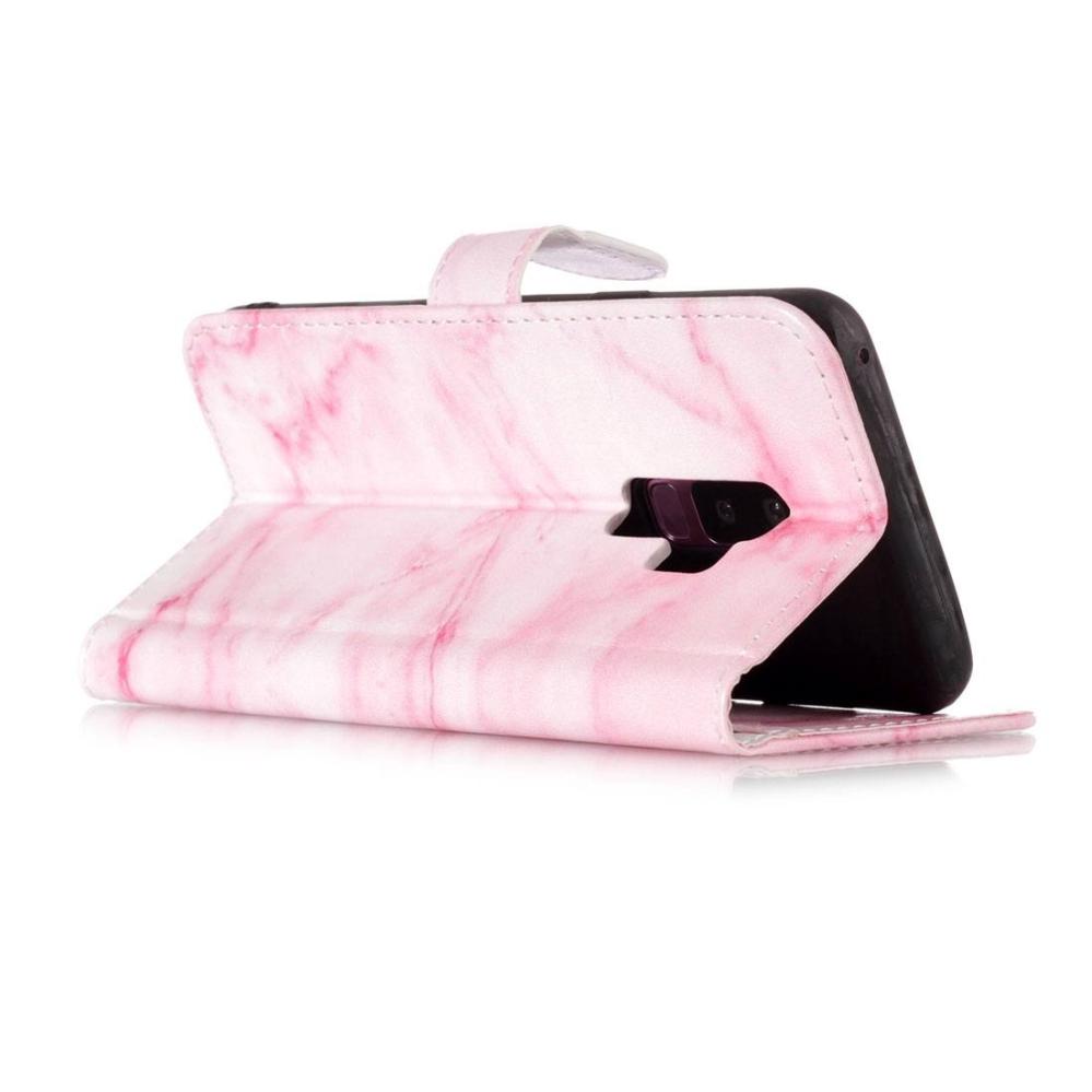  Plånboksfodral för Galaxy S9 Plus Rosa med kortplatser och fack