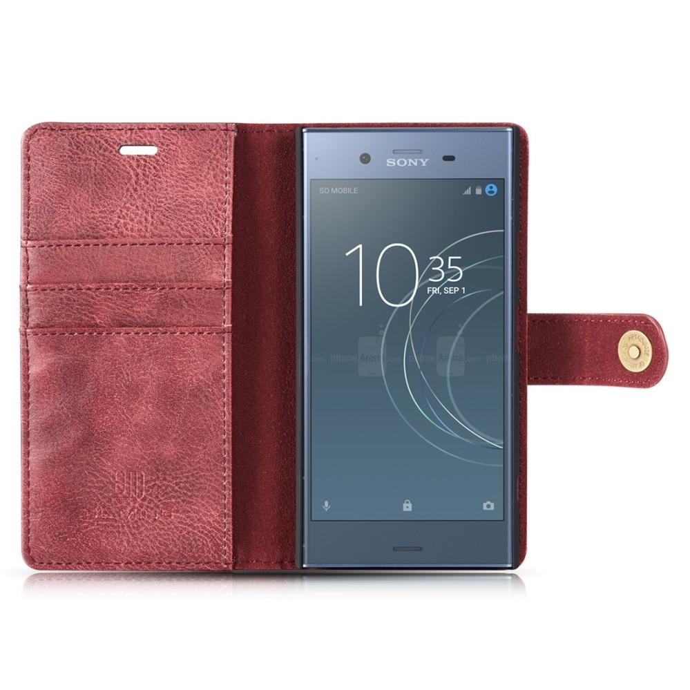 DG.MING Plånboksfodral med magnetskal för Sony Xperia XZ1