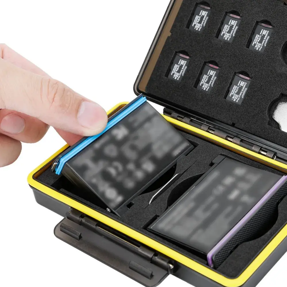 JJC Batteri- & minneskortsfodral – 2 batterier, 6 MicroSD & 1 AirTag från Kamda – snabb leverans och trygg e-handel