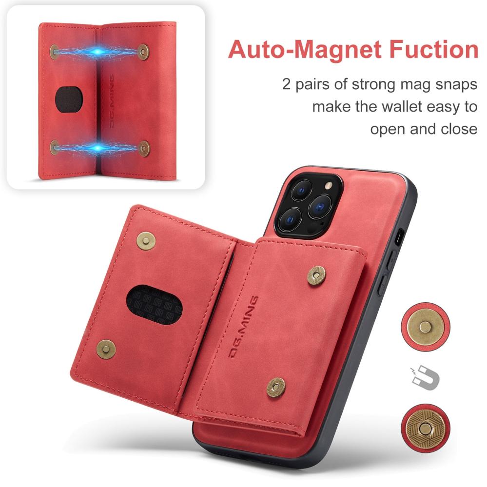DG.MING 2 i 1 Vikbar plånbok & magnetiskt skal för iPhone 13 Pro