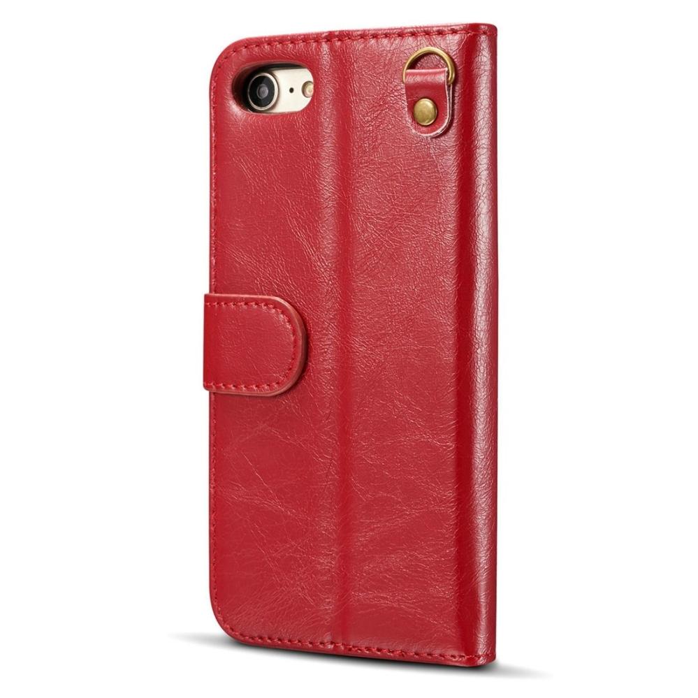 Plånboksfodral med magnetskal äkta läder för iPhone 7/8 - DG.MING