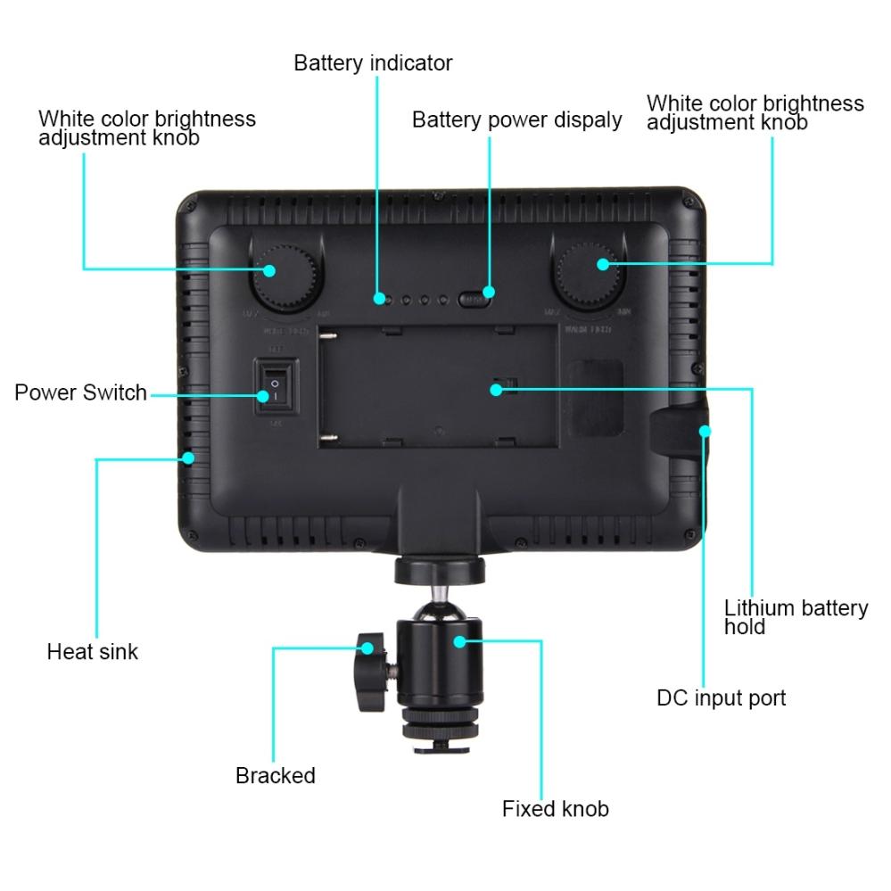 Puluz Videolampa med 104st lysdioder 17.5x12.5cm