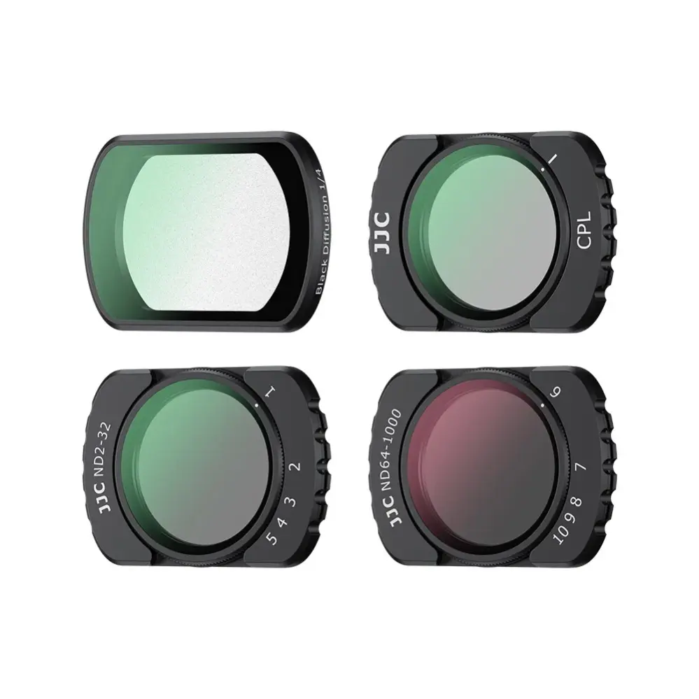  JJC Filterkit CPL, ND2-ND32, ND64-ND1000 & Black Mist för DJI Osmo Pocket 4/3 från Kamda – snabb leverans och trygg e-handel