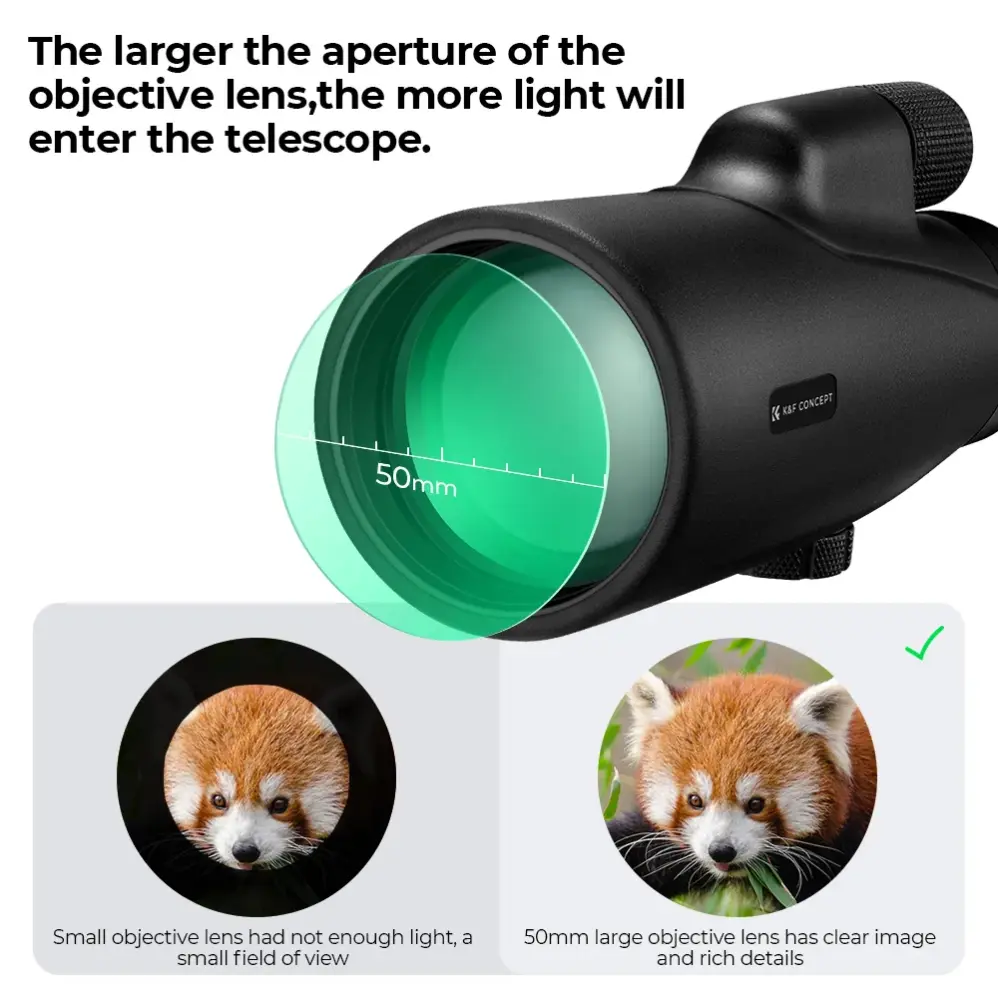 K&F Concept 12x50 HD Monokikare BAK4 IP66