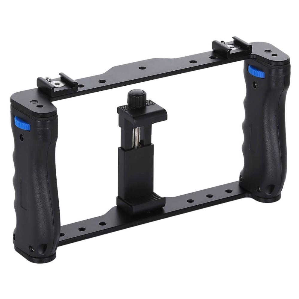 Puluz Videobur/Rig med 2st handtag för mobil